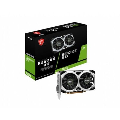Tarjeta de Video MSI GeForce GTX 1630 VENTUS XS 4G OC - 4GB - 64-bit - PCI-E 3.0 - GDDR6 - HDMI - DisplayPort - DL-DVI-D - GeForce GTX 1630 VENTUS XS 4G OC