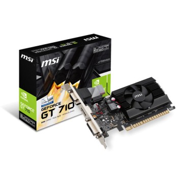 Tarjeta de Video MSI GeForce GT 710 2GD3 LP - 2GB - 64-Bit - PCI-E 2.0 - GDDR3 - VGA - DVI - HDMI - GT 710 2GD3 LP