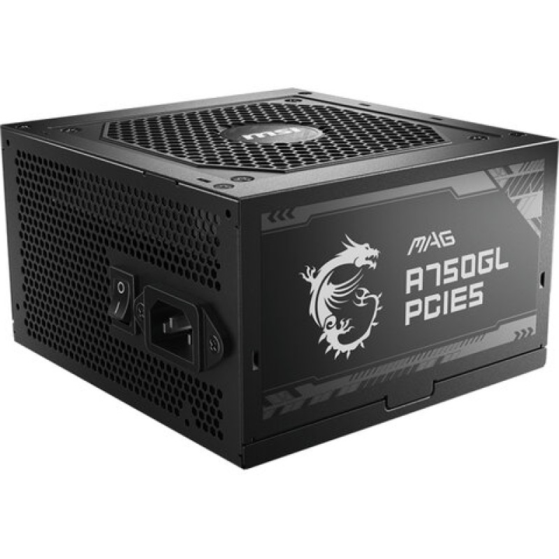 Fuente de Poder MSI MAG A750GL PCIE5 - 750W - ATX - 24 Pines - SATA - MAG A750GL PCIE5