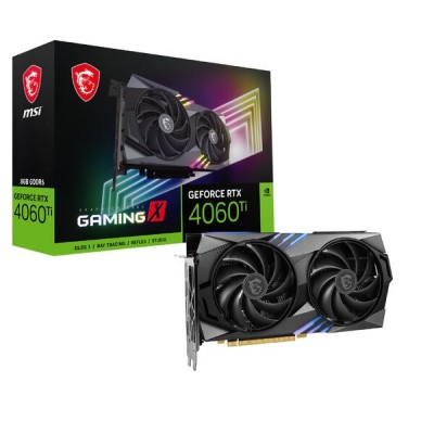 Tarjeta de Video MSI GeForce RTX 4060 TI GAMING X 8G - 8GB - 128-bit - PCI-E 4.0 - GDDR6 - HDMI - DisplayPort - RTX 4060 TI GAMING X 8G