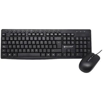 Kit de Teclado y Mouse Naceb NA-112N - Alámbrico - USB - Negro - NA-112N