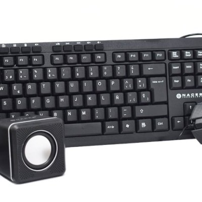 Kit Teclado y Mouse Naceb Technology NA-228N - Alámbrico - USB 2.0 - Negro - NA-228N