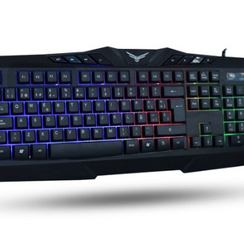 Teclado Gamer NACEB Alámbrico Retroiluminación LED Multicolor Modelo NA-0912