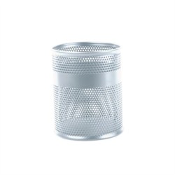 Porta Lápices Nextep Malla Metálica Plata 8.5 x 10 cm Modelo NE-158P