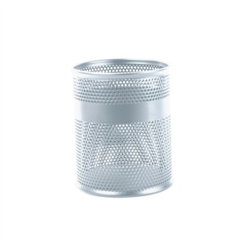 Porta Lápices Nextep Malla Metálica Plata 8.5 x 10 cm Modelo NE-158P