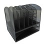 Organizador de Archivos NEXTEP - Malla Metálica -  6 Ranuras - Bandeja Doble - NE-163A