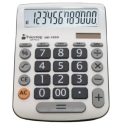Calculadora de Escritorio Nextep NE-182A - 12 Dígitos - Dual Solar/Batería - 2 Unidades