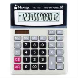 Calculadora de Semi Escritorio Nextep NE-182 - 12 Dígitos Gris - 2 Piezas
