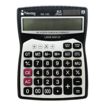 Calculadora Nextep NE-192 - 12 Dígitos - Cubierta Metálica - Batería Solar - 2 Piezas - NE-192 B