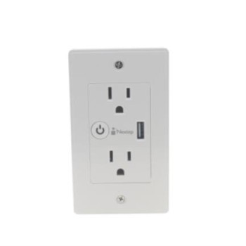 Contacto de Pared Inteligente Nextep NE-264D - 2 Contactos - 1 USB - Wi-Fi - Blanco - NE-264D