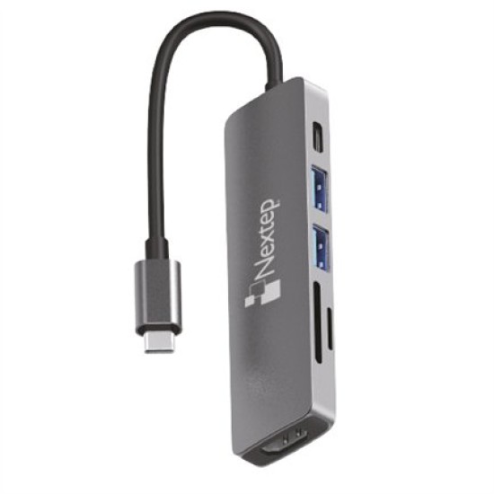 HUB Nextep NE-446 - USB-C - HDMI / Lector SD / USB 3.0 - NE-446