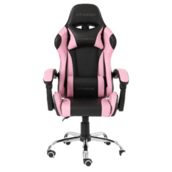 Silla Gamer Nextep Dragon XT Falkor - Soporta 125kg - Negro con Rosa - Modelo NE-461RS