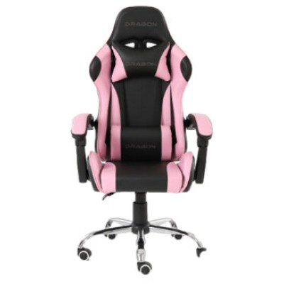 Silla Gamer Nextep Dragon XT Falkor - Soporta 125Kg - Negro con Rosa - NE-461RS