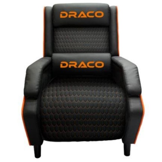 Sofá Gamer Nextep Dragon XT Draco - Reclinable - Negro con Naranja - NE-488J