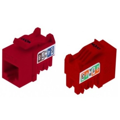 Jack Nexxt - Cat6 - RJ-45 - Rojo - PCGKJC6TYRJRD