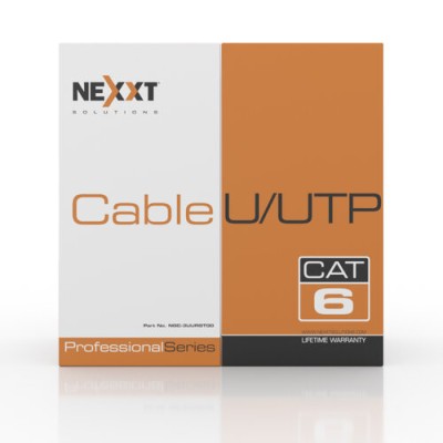 Bobina Nexxt - Cat6 - 305M - 23 AWG - Gris - Bulk - NGC-3UURGT00