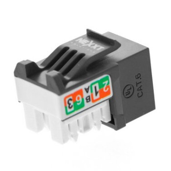 Jack RJ-45 Nexxt Cat6 Tipo 110 Negro - PCGKJC6TYRJBK