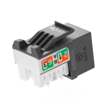 Jack RJ-45 Nexxt Cat6 Tipo 110 Negro - PCGKJC6TYRJBK