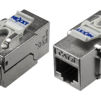 Jack Blindado Nexxt Cat6 RJ-45 Plata para Redes Ethernet - PCGKJC6TYRJSL