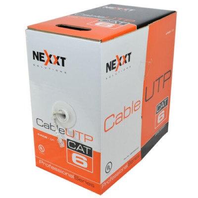 Bobina Nexxt - Cat6 - RJ-45 - 305M - 23 AWG - Gris - PCGUCC6LZGR