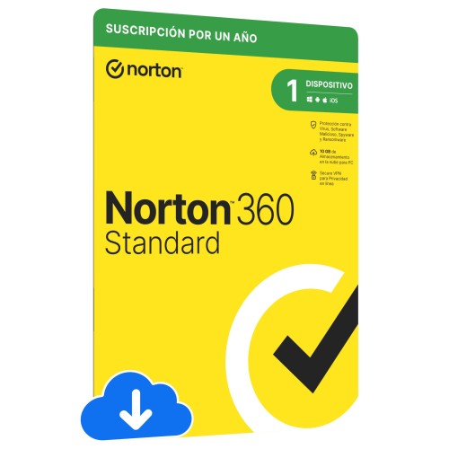 Antivirus Norton 360 Standard - Protección Completa para 1 Dispositivo - 1 Año - Modelo 21404334