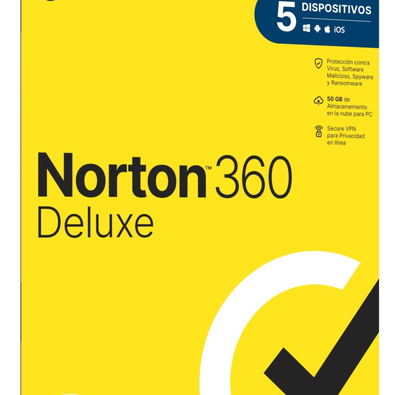 Antivirus Norton 360 Deluxe - 5 Dispositivos - 1 Año - 21404361