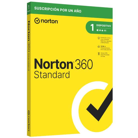 Antivirus Norton 360 Standard - 1 Dispositivo - 1 Año - Caja - TMNR-032