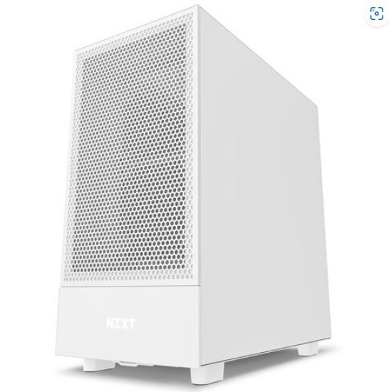 Gabinete Gamer NZXT H5 Flow - Media Torre - ATX/Micro ATX/Mini ITX/E-ATX - 2 Ventiladores - Panel Lateral - Blanco - CC-H51FW-01