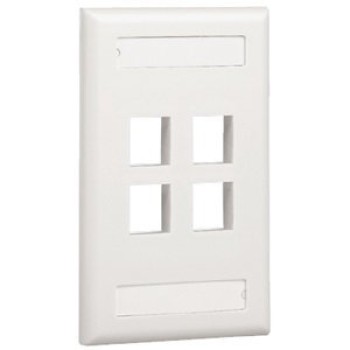 Placa de Pared Panduit - 4 Salidas - Blanco - NK4FWHY