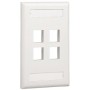 Placa de Pared Panduit - 4 Salidas - Blanco - NK4FWHY