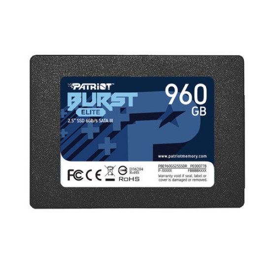 Unidad de Estado Sólido PATRIOT Burst Elite - 2.5" - 960GB - SATA 3 - PBE960GS25SSDR