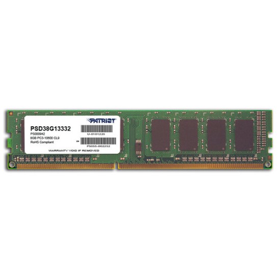 Memoria RAM PATRIOT Signature - DDR3 - 8GB - 1333MHz - UDIMM - Para PC - PSD38G13332