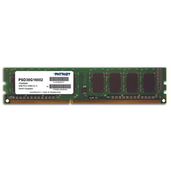 Memoria RAM PATRIOT Signature Line - DDR3 - 8GB - 1600MHz - UDIMM - para PC - PSD38G16002