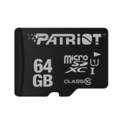 Memoria MicroSDHC PATRIOT LX Series - 64GB - Clase 10 - UHS-I - PSF64GMDC10