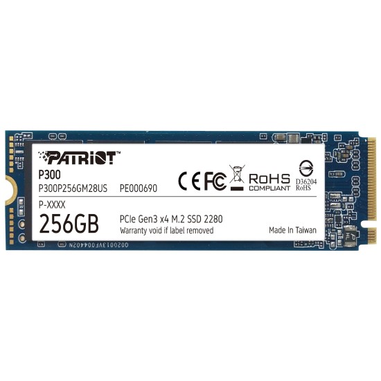 Unidad de Estado Sólido PATRIOT P300 - M.2 - 256GB - PCI-E 3.0 - P300P256GM28