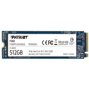 SSD Patriot P300 M.2 512GB PCIe 3.0 NVMe - P300P512GM28