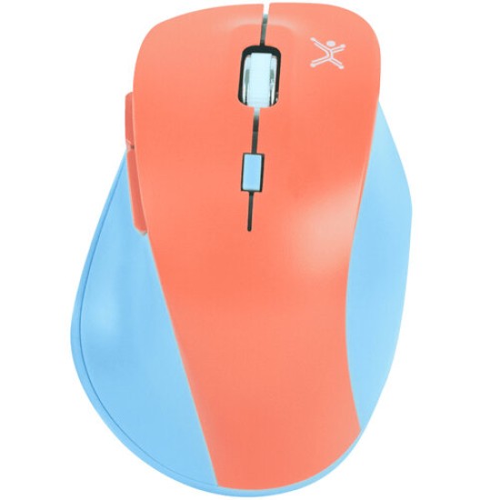 Mouse Perfect Choice Thumb - Inalámbrico - USB - 6 Botones - Azul con Naranja - PC-045120