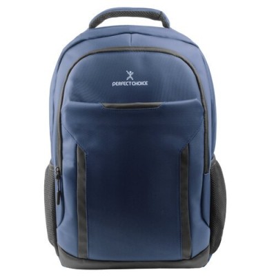 Mochila Perfect Choice Folk - 15.6" - Para Laptop - Negro con Azul - PC-083948