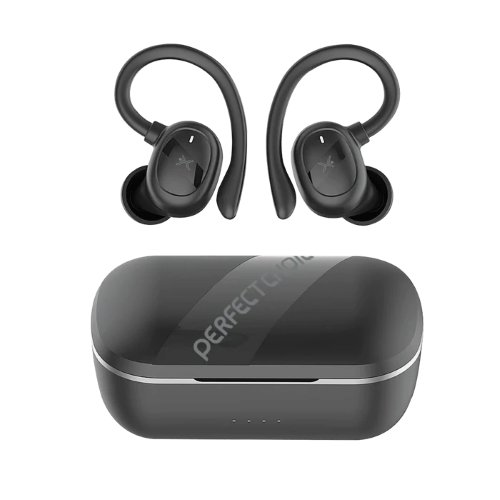 Auriculares Perfect Choice Haken Inalámbricos Bluetooth 5.3 con Cancelación de Ruido - Negro PC-116912