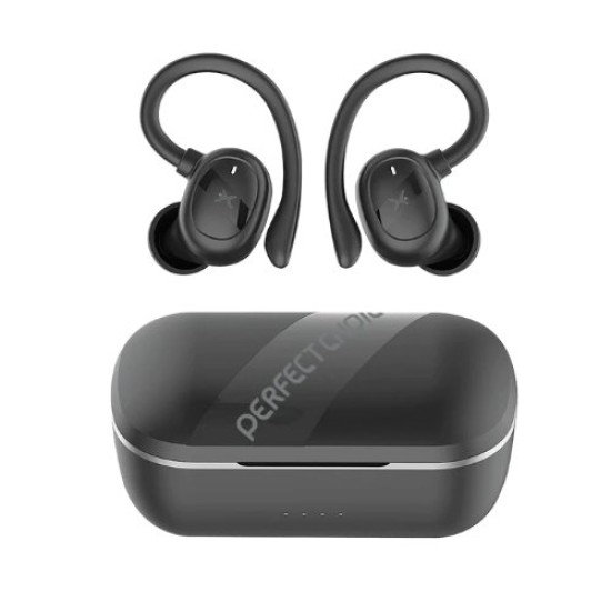 Auriculares Perfect Choice Haken - Inalámbrico - Bluetooth - Negro - PC-116912