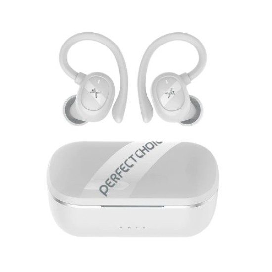 Auriculares Perfect Choice Haken - Inalámbrico - Bluetooth - Blanco - PC-116929