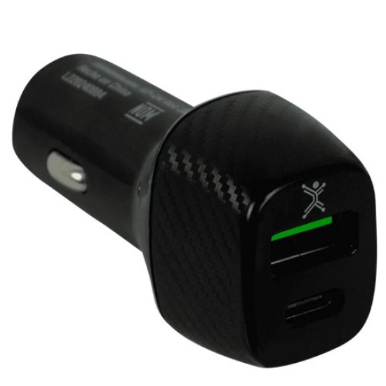 Cargador Perfect Choice PC-240884 - USB-A - USB-C - Para Auto - PC-240884