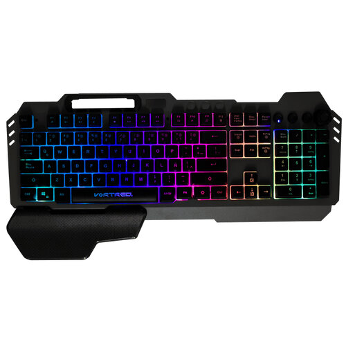 Teclado Gamer Perfect Choice Alámbrico Español RGB Multimedia Modelo V-930617