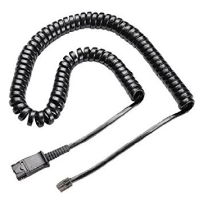 Cable de Datos Plantronics U10p - RJ-11 - Macho - Negro - 27190-01