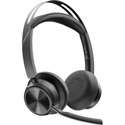 Diadema Poly Voyager Focus 2 UC - Inalámbrico - Bluetooth - Micrófono - Negro - 213726-01