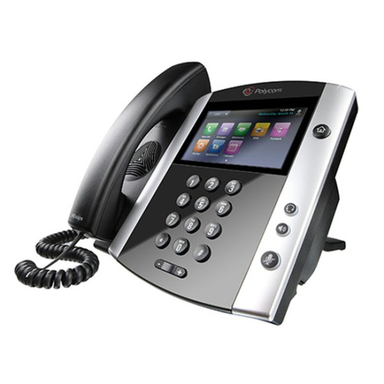 Teléfono IP Polycom VVX 601 - 16 Líneas - 4.3" - Touch - RJ-45 - Bluetooth - POE - Negro - 2200-48600-025