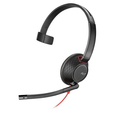 Diadema Poly Blackwire 5210 - Alámbrico - 3.5 mm - USB - Micrófono - Negro - 207577-01