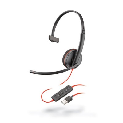 Diadema Poly Blackwire 3210 - Alámbrica - USB - Micrófono - 209744-101