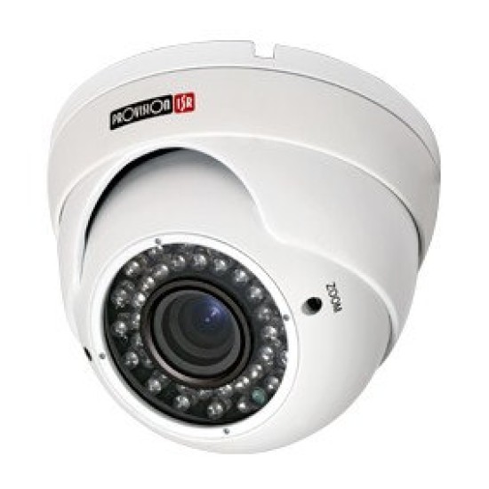 Camara IP Provision ISR DI-380IPV - Domo - IR 30M - 42 leds - Lente 4-12mm - 720P con POE - DI-380IPVF