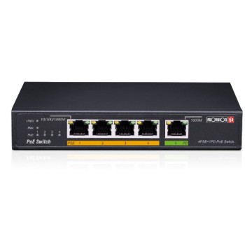 Switch Provision-ISR 4 Puertos Gigabit PoE No Gestionado Modelo PoES-0460G+1G(HPD)